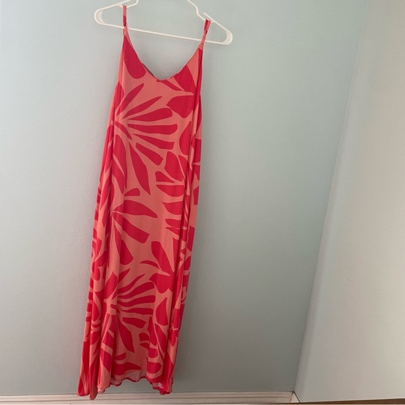 TRIBAL Tropical Print Maxi Dress pink size LP - Picture 8 of 12